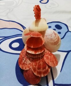 Decorative Rooster Made of Seashells