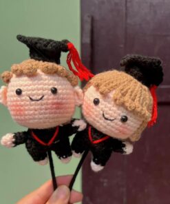 Ornament With Boy and Girl in Graduation Attire Design