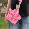 Pink Star Shaped Wool Handbag