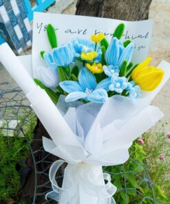 Tulip Bouquet Made of Velvet